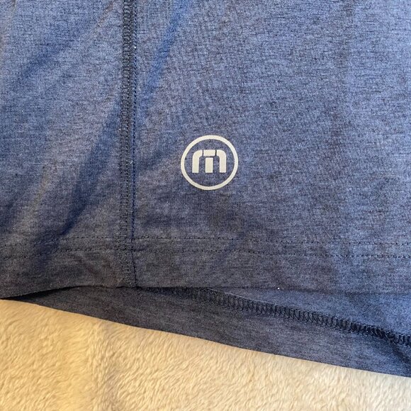 Travis Mathew Mens Long Sleeve 1/4 Zip Pullover Shirt M Blue Polyester/Spandex - Picture 4 of 12